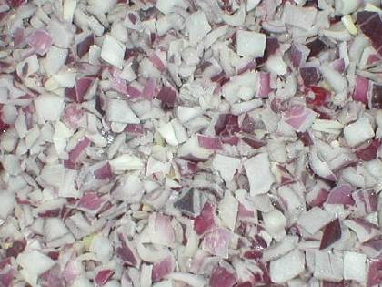 FROZEN VEGETABLES Diced red onion