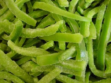FROZEN VEGETABLES Green pepers - stripes