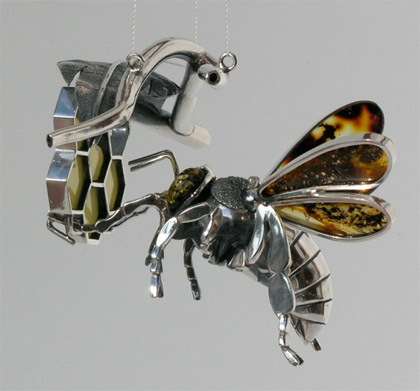 SILVER AND AMBER BEES