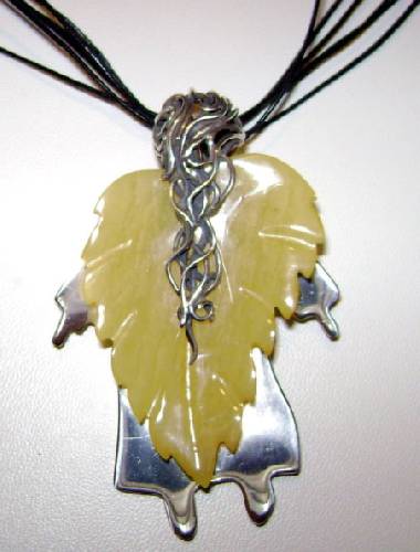 SILVER AND AMBER PENDANTS 