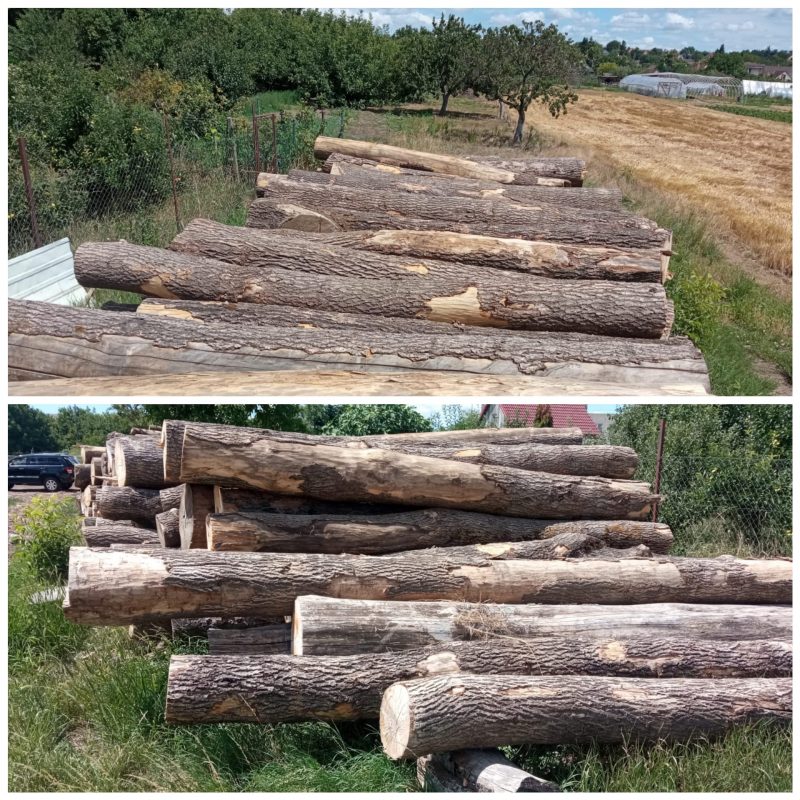 ROUND ASH WOOD WITH BARK