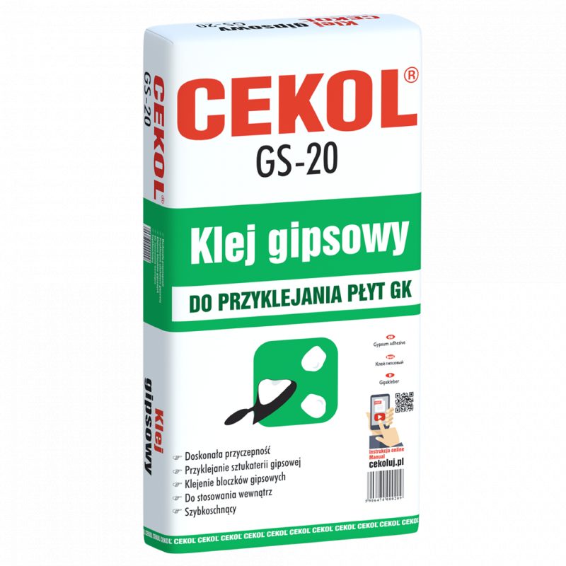 GYPSUM-CARDBOARD PLATE ADHESIVES CEKOL GS-20