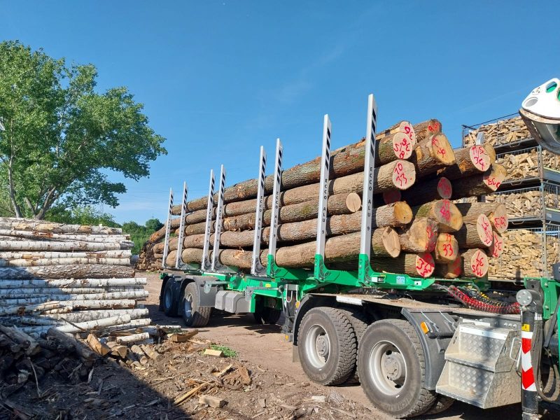 ROUND OAK WOOD WITH BARK 
