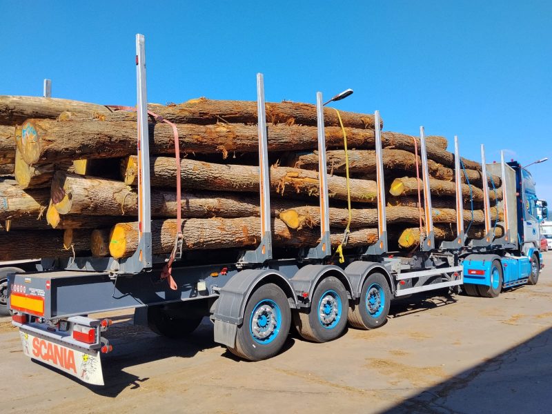 ROUND OAK WOOD WITH BARK 