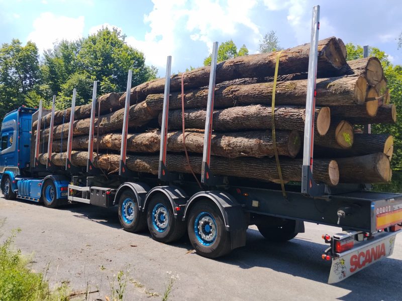 ROUND OAK WOOD WITH BARK 
