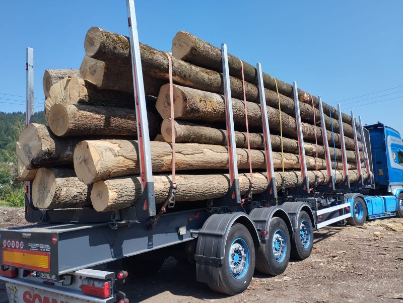 ROUND ASH WOOD WITH BARK 