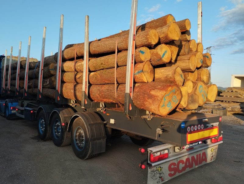ROUND OAK WOOD WITH BARK 