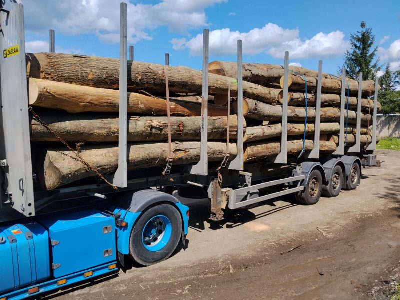 ROUND OAK WOOD WITH BARK 