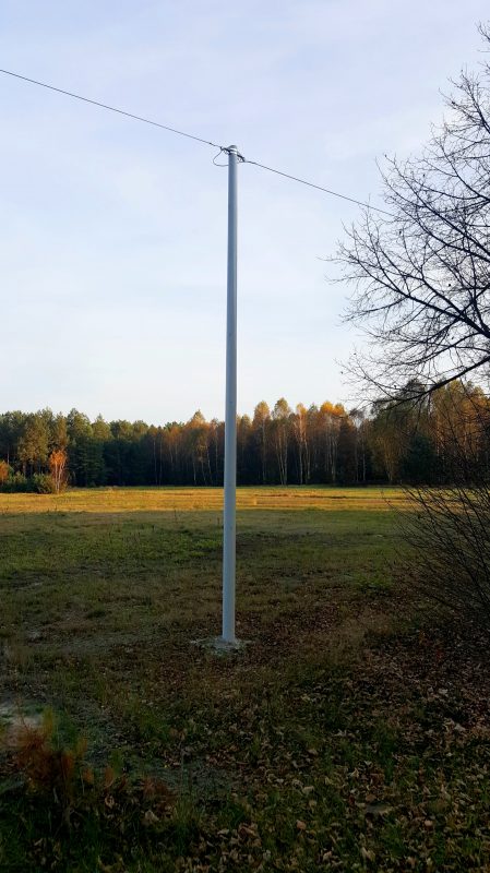Teletechnical pole - mast for fiber optic lines